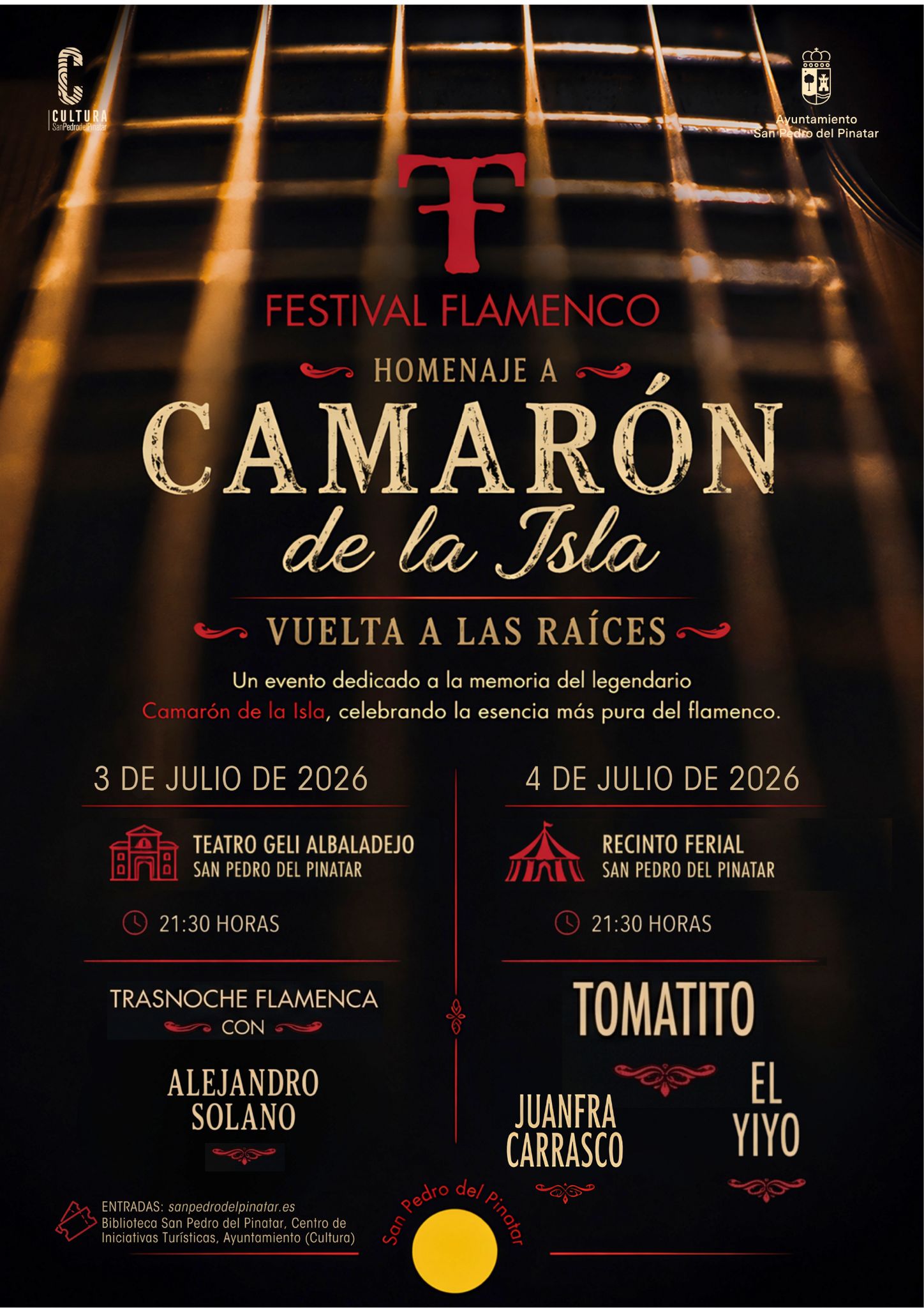 Cartel del Homenaje a Camarón de la Isla